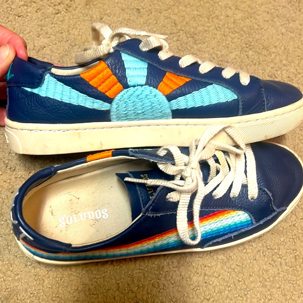 Adorable Soludos lace ups. Bright and cheerful!